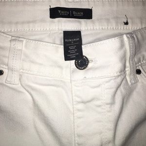 White House Black Market distressed crop jeans